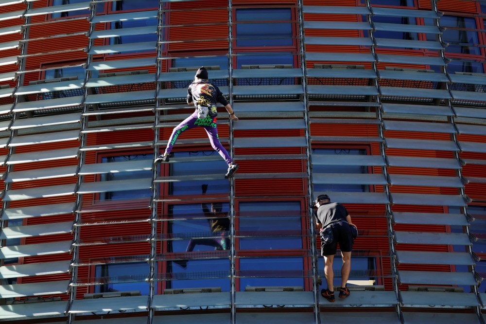French climber Alain Robert, also known as 