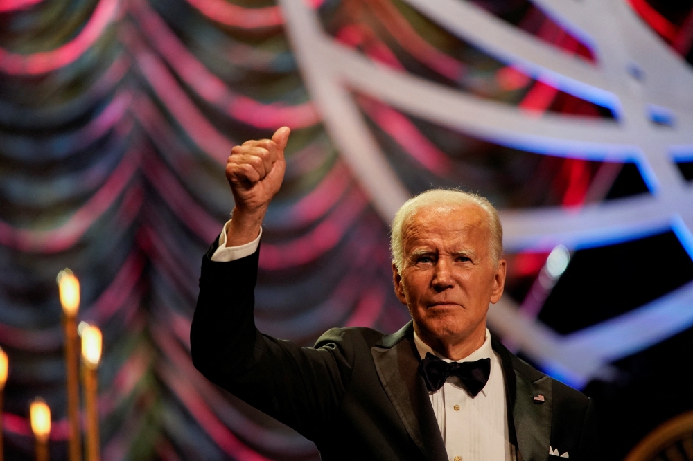 US President Joe Biden attends the 2022 Phoenix Awards Dinner at the Walter E Washington Convention Center in Washington, US, October 1, 2022. Reuters/Elizabeth Frantz
 