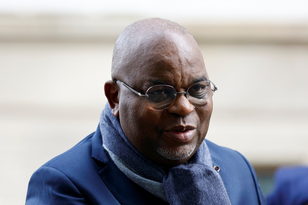 Congo's Minister of Hydrocarbons Bruno Jean-Richard Itoua gestures at the Organisation of the Petroleum Exporting Countries (OPEC) headquarters in Vienna, Austria, on October 5, 2022. REUTERS/Lisa Leutner