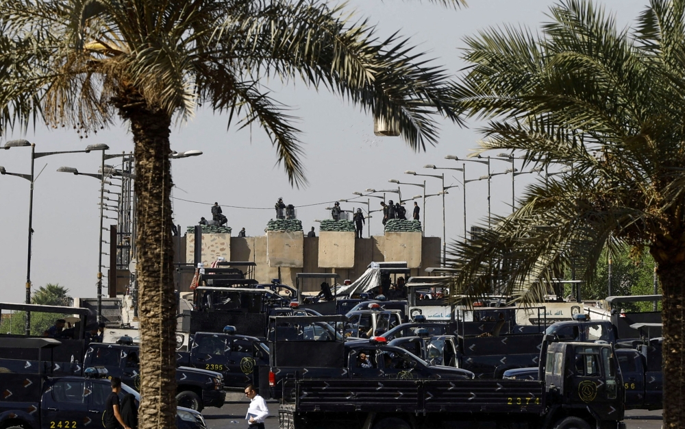 Iraqi security forces are deployed on Al-Jumhuriya Bridge, ahead of a scheduled parliament session, in Baghdad, Iraq, on September 28, 2022. File Photo / Reuters