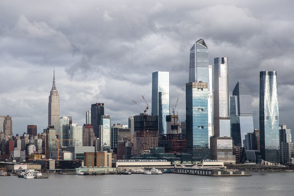 A view of the New York City skyline of Manhattan and the Hudson River during the outbreak of the coronavirus disease (COVID-19) in New York City, as seen from Weehawken, New Jersey on April 18, 2020. File Photo / Reuters