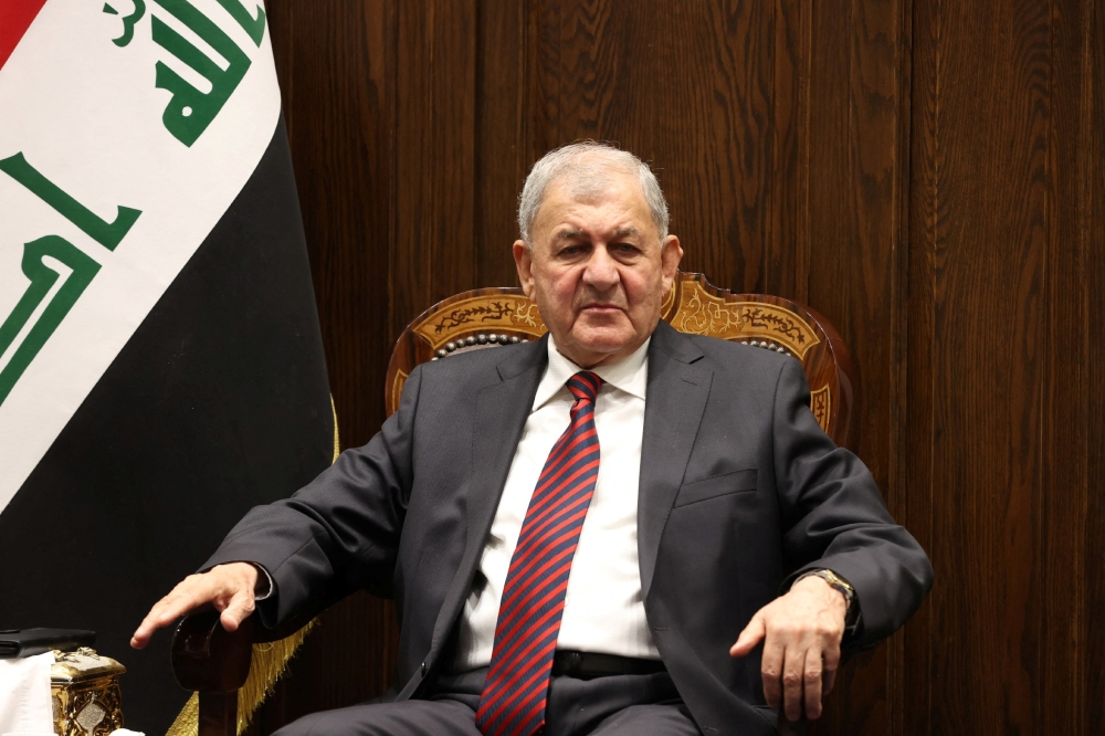 Presidential candidate Abdul Latif Rashid attends a parliamentary session to vote for a new head of state president in Baghdad, Iraq, October 13, 2022. (Iraqi Parliament Media Office/Handout via REUTERS)
