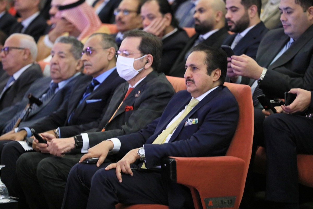 Qatar Chamber Chairman Sheikh Khalifa bin Jassim Al Thani during his participation in the working sessions of the Alexandria Chamber celebration. 