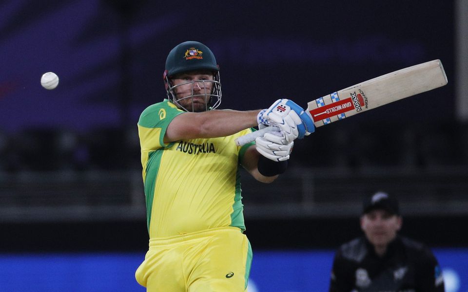 Zealand v Australia- Dubai International Cricket Stadium, Dubai, United Arab Emirates - November 14, 2021 Australia's Aaron Finch in action REUTERS/Hamad I Mohammed
