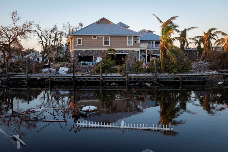 A destroyed house is seen after Hurricane Ian caused widespread destruction, in Fort Myers Beach, Florida, US, on October 4, 2022. File Photo / Reuters
