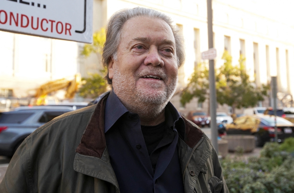 Steve Bannon arrives at US District Court on the day of his sentencing on contempt of Congress charges after refusing a subpoena from the January 6th committee, in Washington, US, October 21, 2022. (REUTERS/Kevin Lamarque)