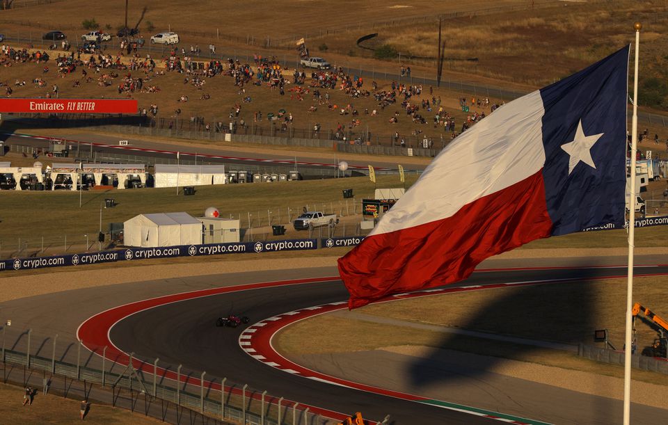 General view during practice at the United States Grand Prix in Circuit of the Americas, Austin, Texas, on October 21, 2022.  REUTERS/Brian Snyder
