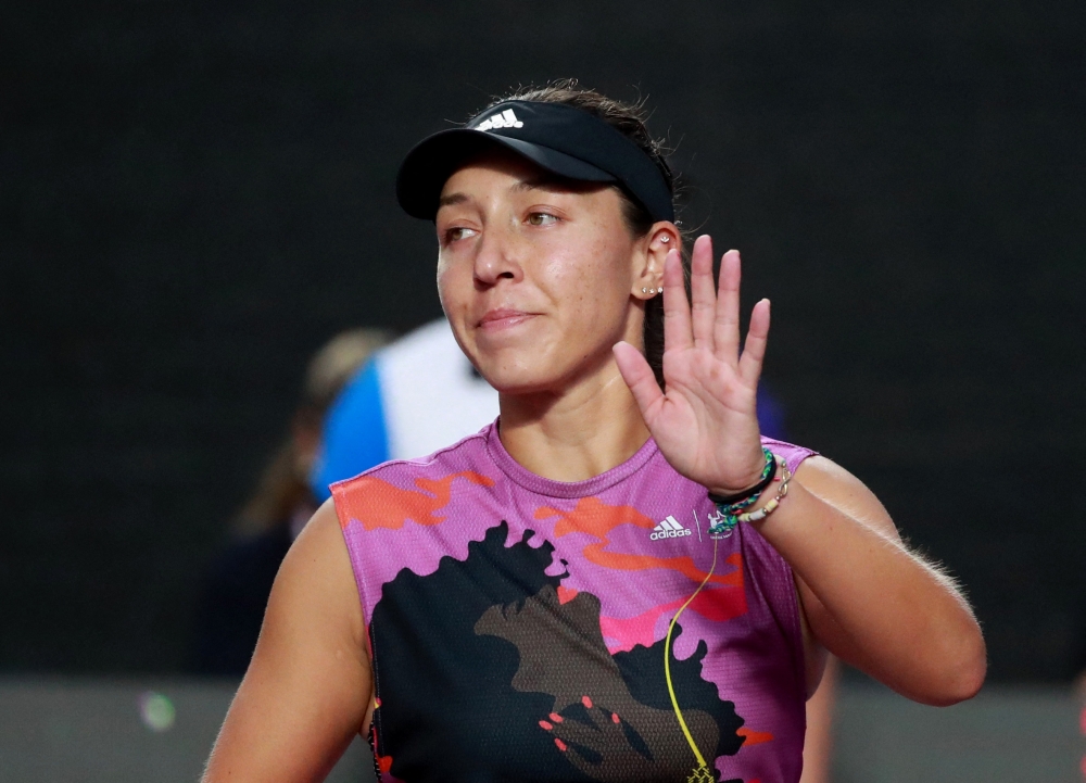 October 22, 2022 Jessica Pegula of the U.S. celebrates winning her semi-final match against Belarus' Victoria Azarenka REUTERS/Henry Romero