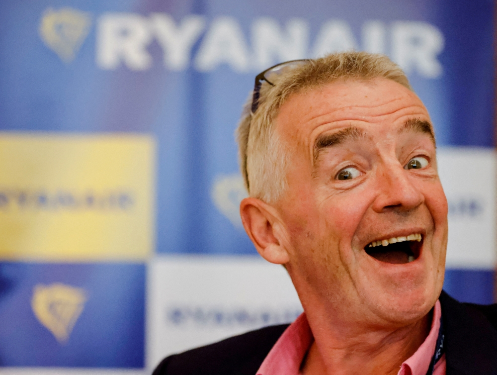 Ryanair CEO Michael O'Leary reacts as he holds a news conference in Brussels, Belgium September 7, 2022. Reuters/Johanna Geron/File Photo