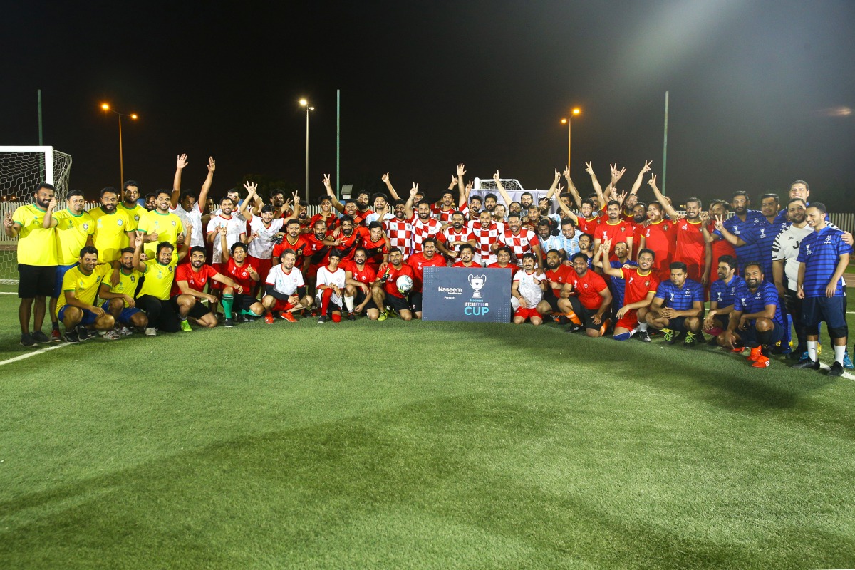 The ten teams participating in the Naseem International Football Cup