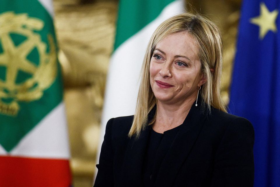 Italy's newly elected Prime Minister Giorgia Meloni looks on during the swearing-in ceremony at the Quirinale Presidential Palace, in Rome, Italy, on October 22, 2022.  File Photo / Reuters