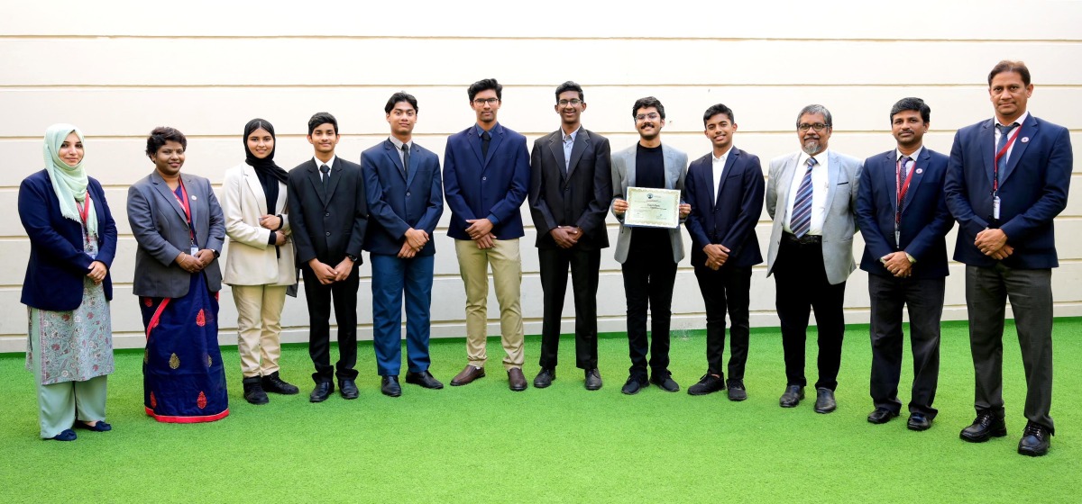 MESIS Indian School, Abu Hamour Branch students who attended the event with the teachers.