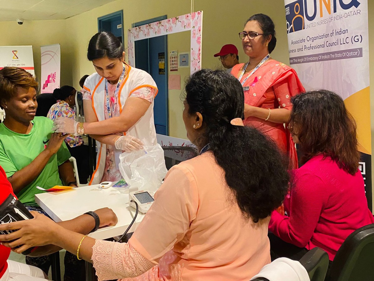 UNIQ volunteers conducting checkup during the event.