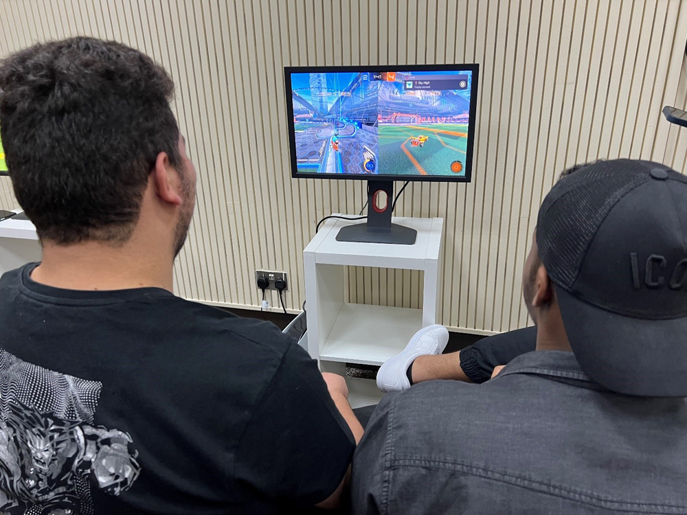 Students participate as part of the QU eSports Club Welcome Event