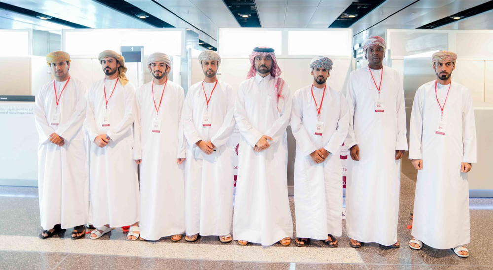 NHRC Secretary-General H E Sultan bin Hassan Al Jamali with Omani volunteers.