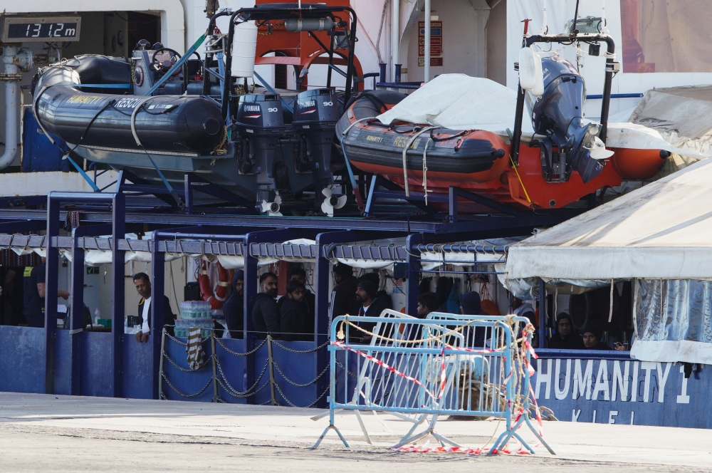 People remaining on the NGO rescue ship 
