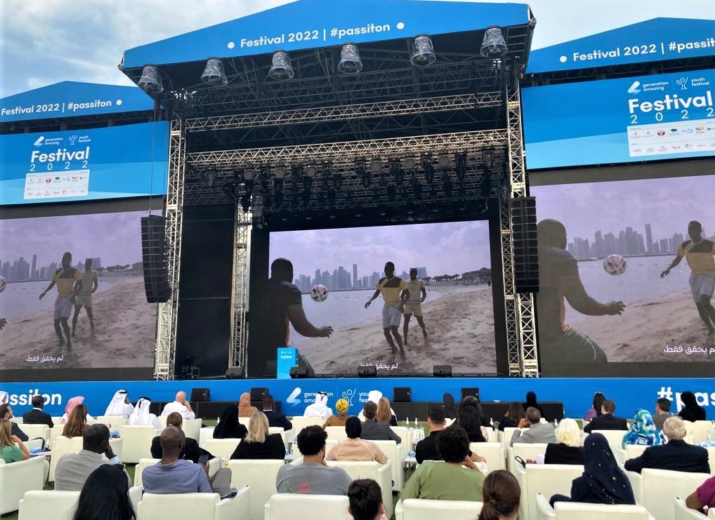 Over 300 students representing the 32 competing nations at the World Cup have traveled to Qatar to participate in the week-long Festival.