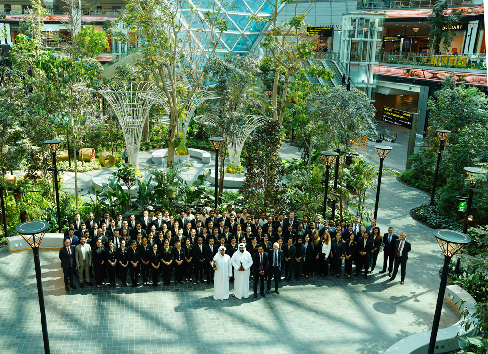 Qatar Duty Free officials with others during the award ceremony.