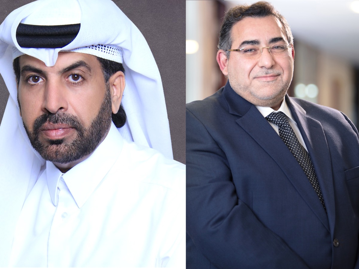 Rashid bin Ali Al Mansoori (left), CEO of Aamal Company and Sherif Shehata, Head of Trading and Distribution Sector at Aamal Company