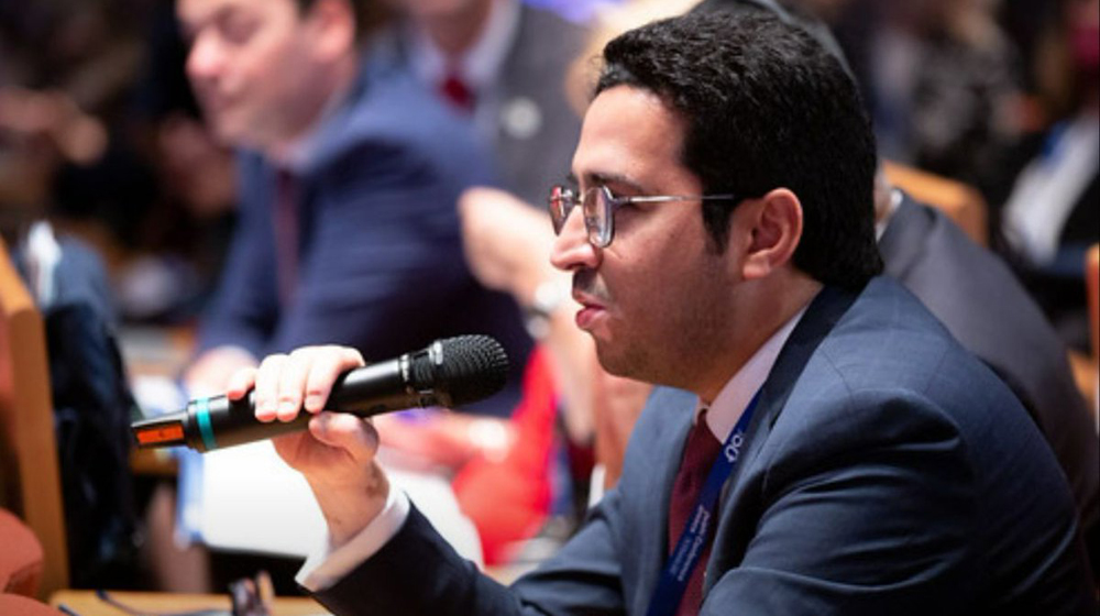 Permanent Representative of Qatar to the Unesco H E Dr. Nasser bin Hamad Al Hanzab during the ceremony. 
