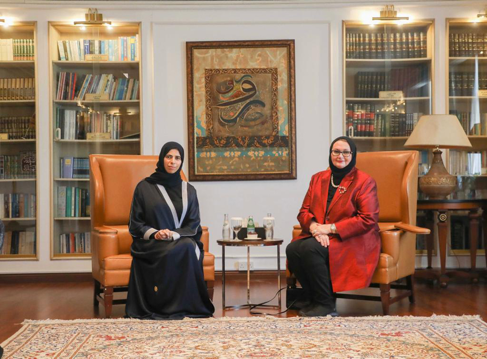 Assistant Foreign Minister H E Lolwah bint Rashid Al Khater with Deputy Prime Minister and Minister of Foreign Affairs of Bosnia and Herzegovina H E Dr. Bisera Turkovic. 