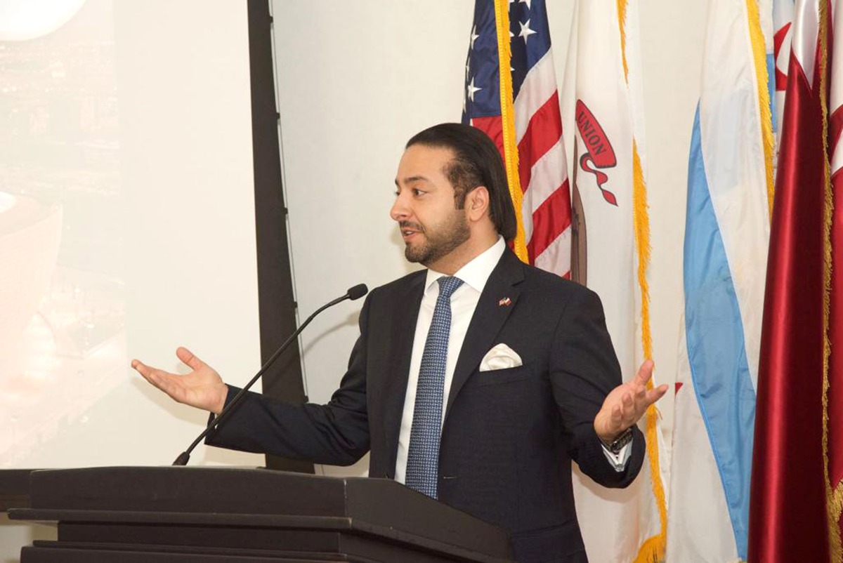 Mohammed bin Sultan Al Kuwari addressing the event.