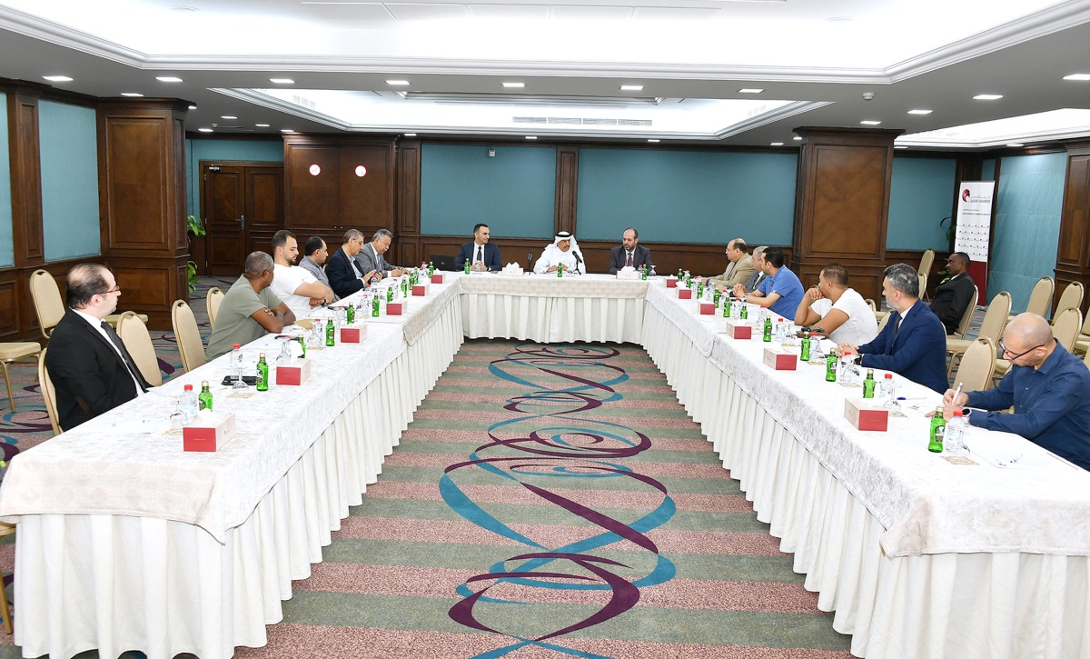 Qatar Chamber offiicials attending the workshop.