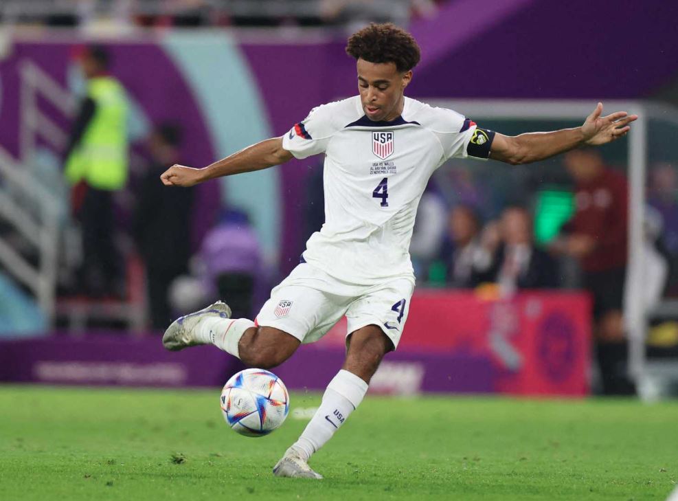 Tyler Adams in action against Wales. REUTERS