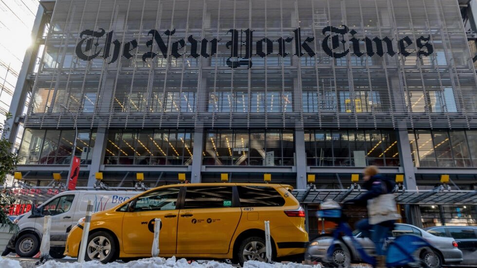 The New York Times building in New York City in February 2022 © ANGELA WEISS / AFP/File
