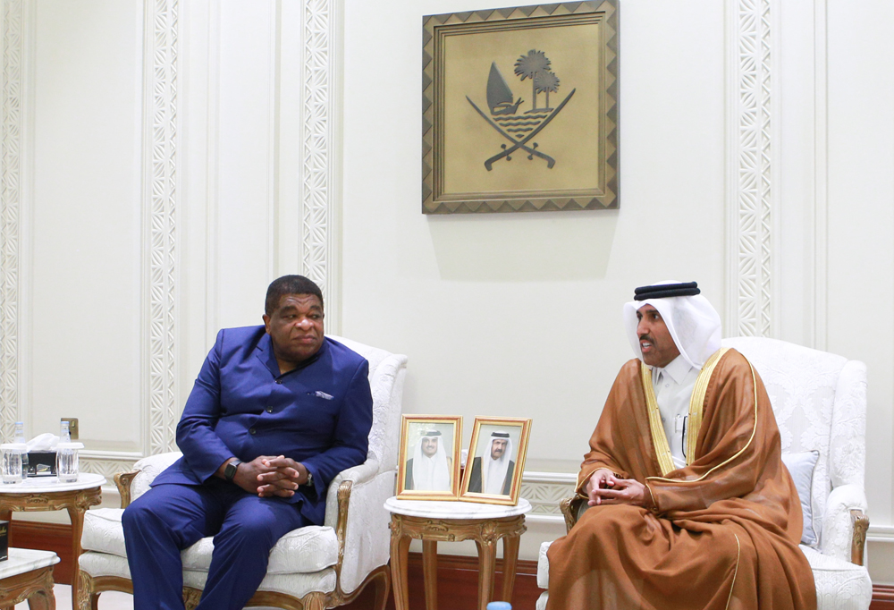 Secretary-General of the Shura Council H E Dr. Ahmed bin Nasser Al Fadhala meeting Secretary General of IPU H E Martin Chungong yesterday.
