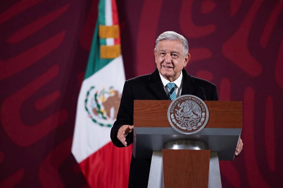 Mexico's President Andres Manuel Lopez Obrador speaks during a news conference where he condemned an apparent assassination attempt on a prominent news anchor and critic of the president, at National Palace in Mexico City, Mexico, December 16, 2022. REUTERS/Mexico's Presidency/Handout via REUTERS
