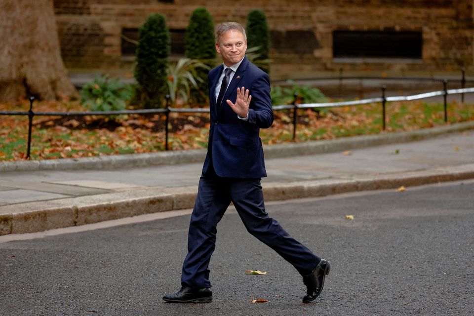 Grant Shapps walks outside Number 10 Downing Street, in London, Britain, on October 25, 2022. File Photo / Reuters