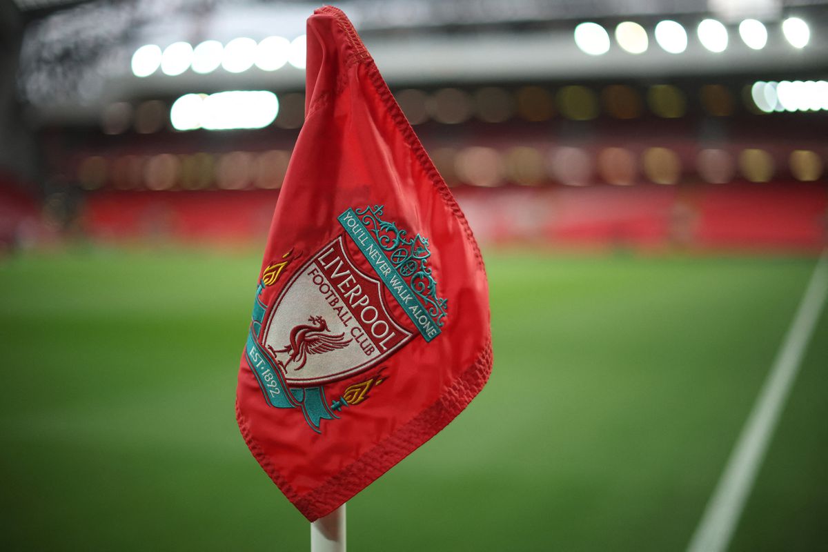 General view of a corner flag inside the stadium before the Premier League - Liverpool v Leeds United match at Anfield, Liverpool, Britain, October 29, 2022. (REUTERS/Phil Noble)