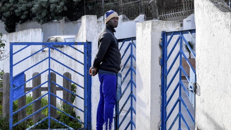 A group of migrants has lived at a youth centre north of Tunis after being evacuated from the Choucha refugee camp.  FETHI BELAID / AFP
