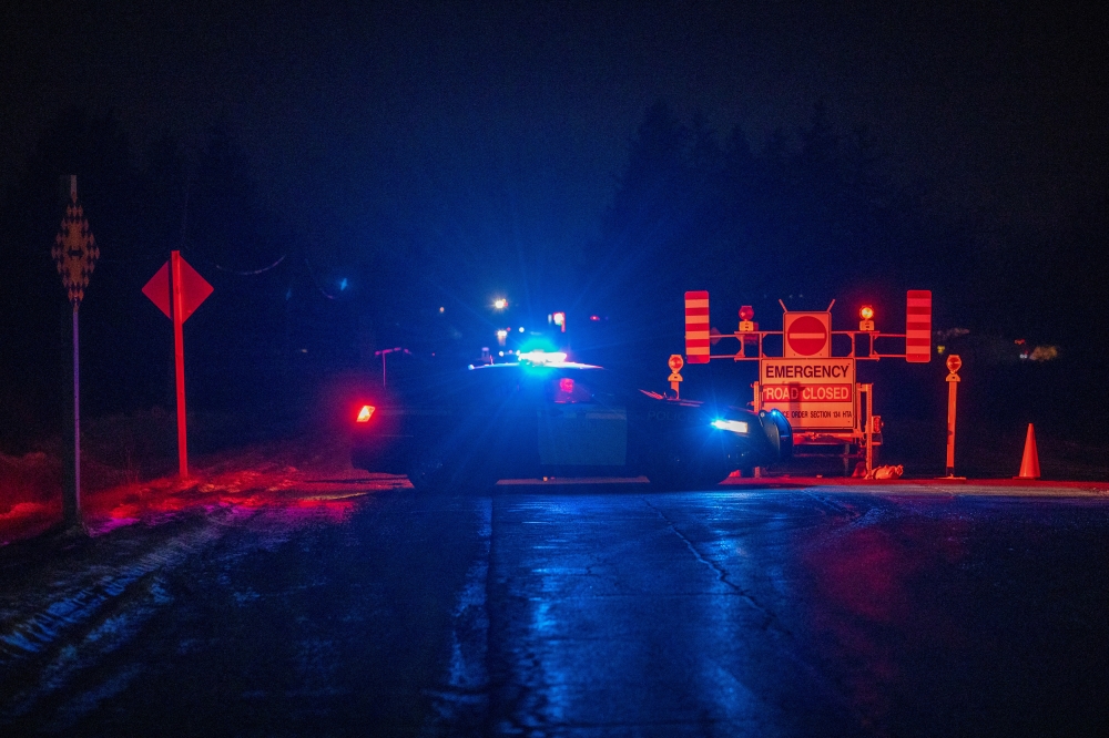 The scene where an Ontario Provincial Police (OPP) officer was shot dead is pictured in Haldimand County, Ontario, Canada December 27, 2022. REUTERS/Brett Gundlock