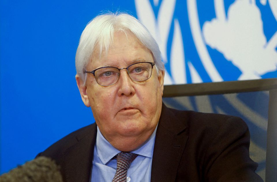 Martin Griffiths, the under secretary-general for humanitarian affairs and emergency relief coordinator, briefs reporters on the famine and humanitarian situation in Mogadishu, Somalia, September 5, 2022. File Photo / Reuters