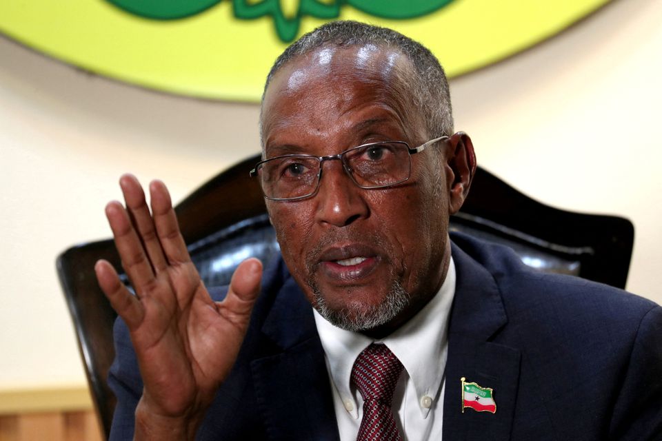  Muse Bihi Abdi of Somaliland speaks during a news conference on October 10, 2018. Picture taken October 10, 2018. File Photo / Reuters