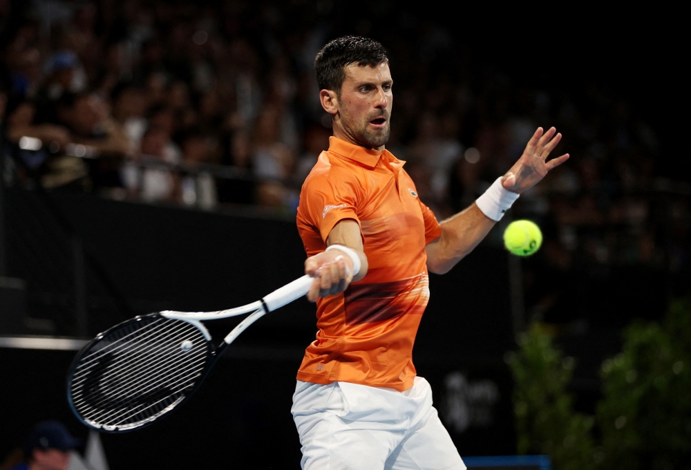 Serbia's Novak Djokovic in action during his semi final match against Russia's Daniil Medvedev Reuters/Loren Elliott