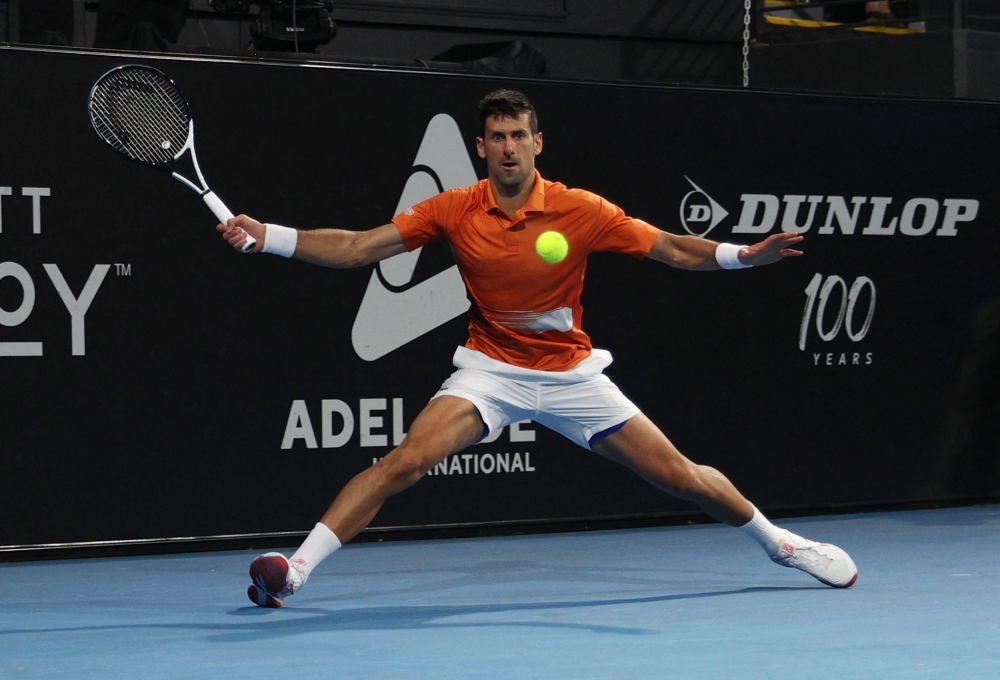 Serbia's Novak Djokovic in action during the final match against Sebastian Korda of the U.S. Reuters/Loren Elliott