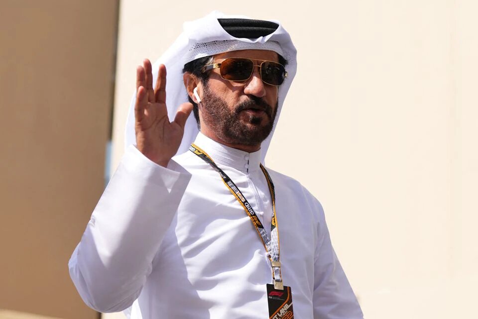FIA president Mohammed Ben Sulayem during the 2022  Abu Dhabi Grand Prix at Yas Marina Circuit, Abu Dhabi, United Arab Emirates on November 19, 2022.  File Photo / Reuters

