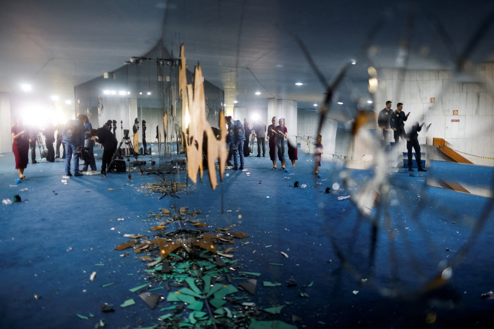General view of the damage at Brazil’s National Congress following a protest by supporters of Brazil's former President Jair Bolsonaro against President Luiz Inacio Lula da Silva, in Brasilia, Brazil, January 9, 2023. (REUTERS/Adriano Machado)
