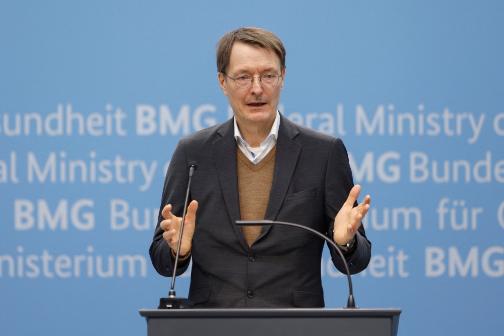 German Health Minister Karl Lauterbach speaks at a news conference in Berlin, Germany, January 13, 2023. REUTERS/Michele Tantussi