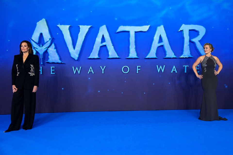 Actors Sigourney Weaver and Kate Winslet arrive at the world premiere of 'Avatar: The Way of Water' in London, Britain on December 6, 2022. File Photo / Reuters