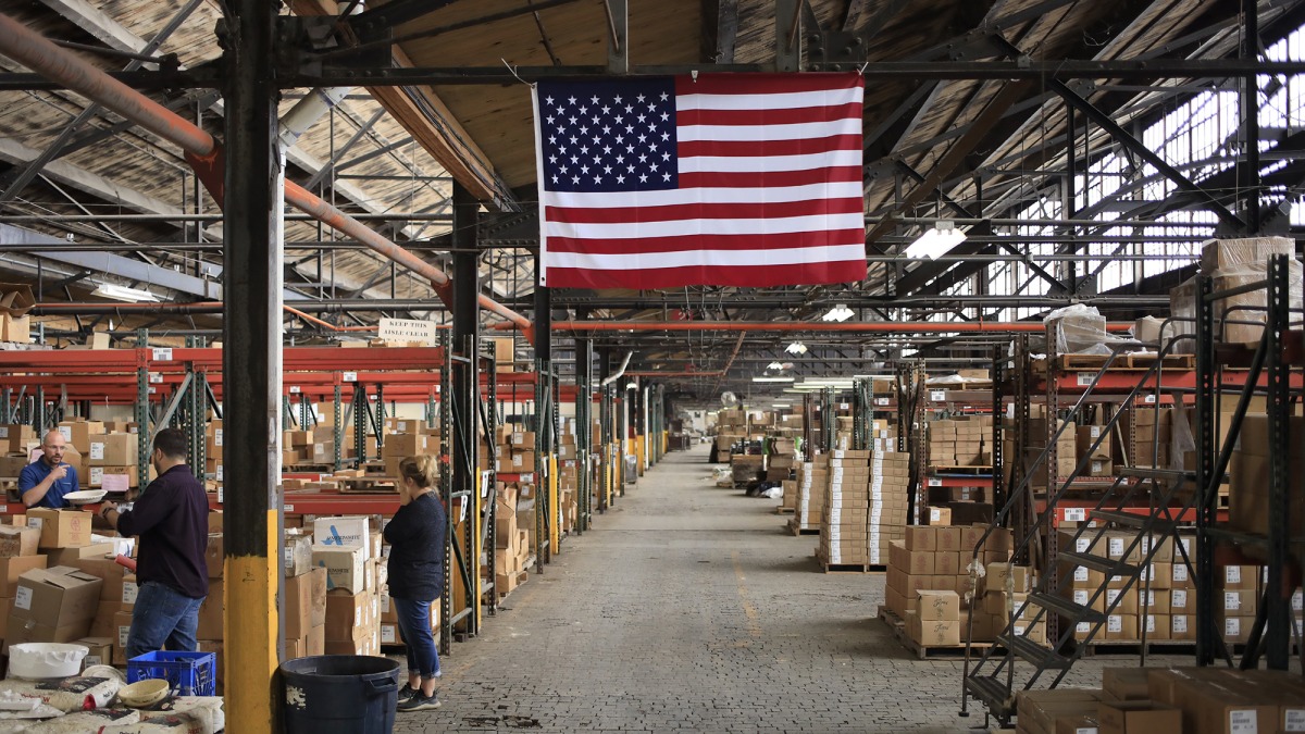 A tableware factory in Newell, West Virginia.Photographer: Luke Sharrett/Bloomberg
