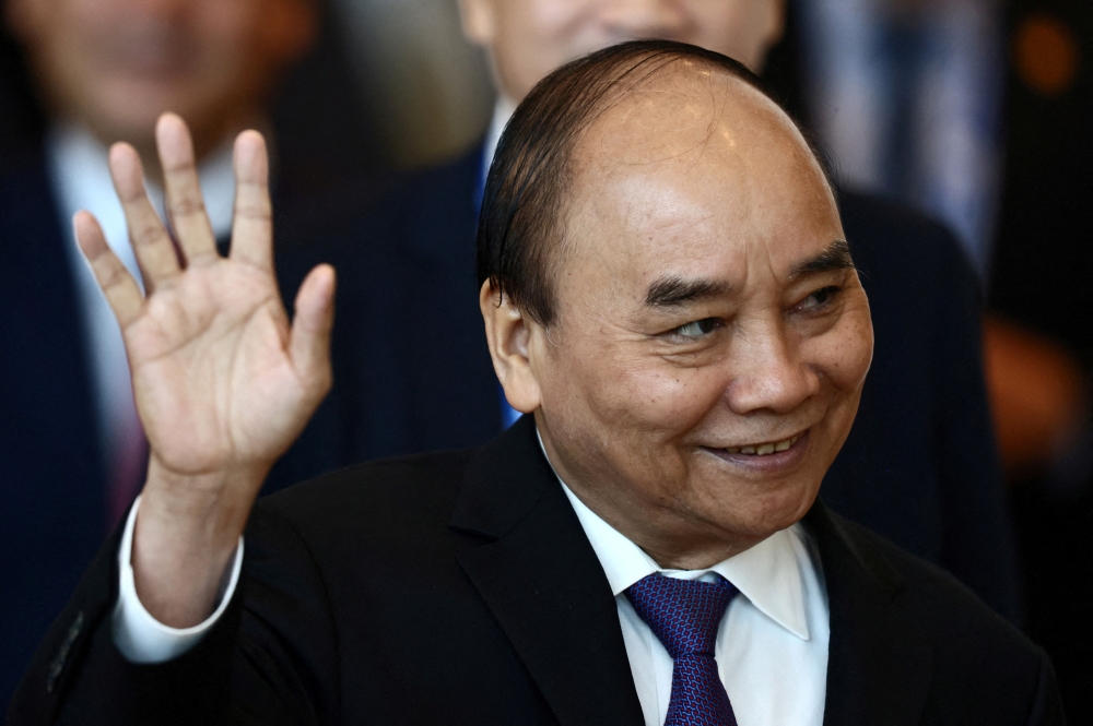 Vietnam's then President Nguyen Xuan Phuc attends the 29th APEC Economic Leaders' Meeting (AELM) during the Asia-Pacific Economic Cooperation (APEC) summit in Bangkok, Thailand, on November 19, 2022. (Jack Taylor/Pool via REUTERS)