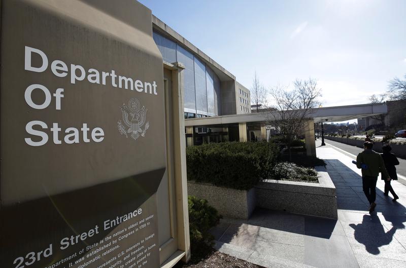 People enter the State Department Building in Washington, US, on January 26, 2017. File Photo / Reuters