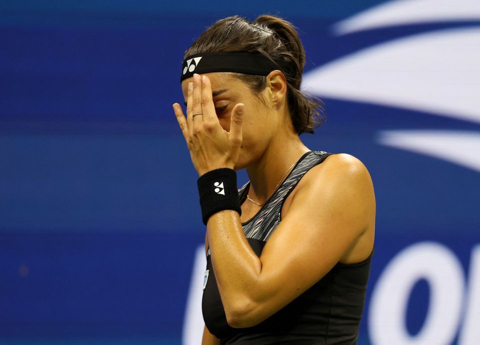 September 8, 2022 France's Caroline Garcia reacts during her semifinal match against Tunisia's Ons Jabeur. File Photo: Reuters/Shannon Stapleton