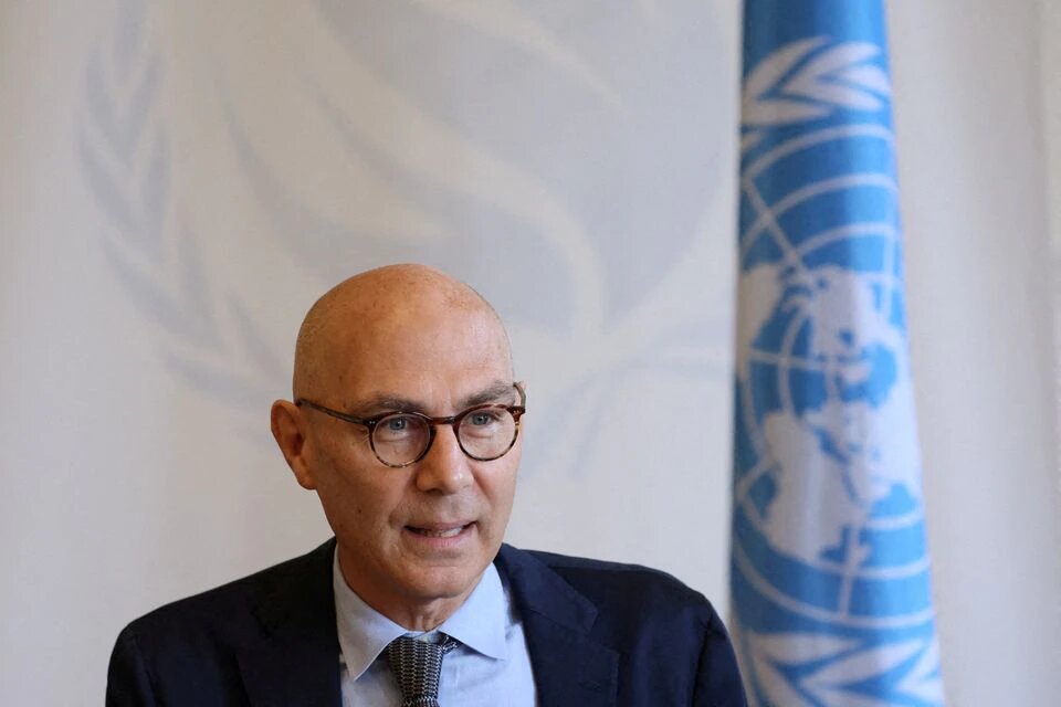 United Nations High Commissioner for Human Rights Volker Turk speaks at a news conference at Palais Wilson in Geneva, Switzerland on November 2, 2022. File Photo / Reuters