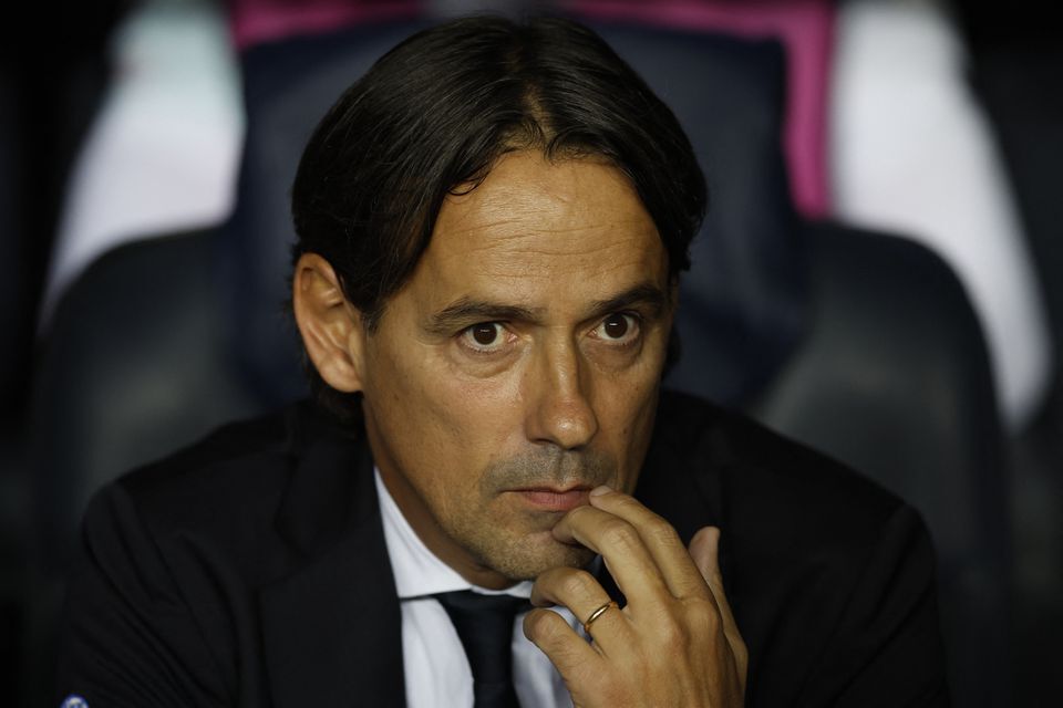 Soccer Football - Champions League - Group C - FC Barcelona v Inter Milan - Camp Nou, Barcelona, Spain - October 12, 2022 Inter Milan coach Simone Inzaghi before the match. File Photo: Reuters/Albert Gea
