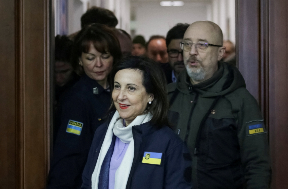 Spain's Defence Minister Margarita Robles and Ukrainian counterpart Oleksii Reznikov arrive for a news conference, as Russia's attack on Ukraine continues, in Odesa, Ukraine on December 1, 2022. File Photo / Reuters